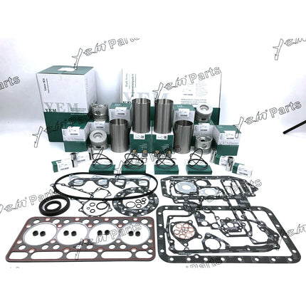 Overhaul Engine Rebuild Kit Set & cylinder liner For Kubota V1902 Engine KX101