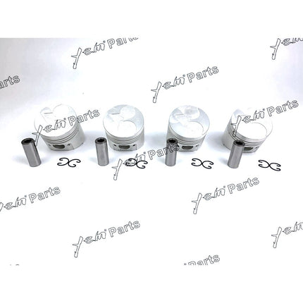 Piston Set STD 76mm For Kubota V1305 x4 PCS Engine Parts