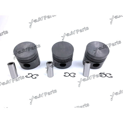 Piston Set STD 76mm For Kubota D1102 x3 PCS Engine Parts