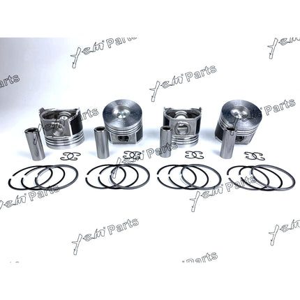 Piston + Ring Kit STD 87mm For Kubota V2203M (1G813-21110 ) x4 PCS Engine Parts