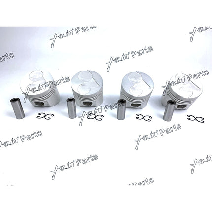 Piston Set Oversize 80mm ( + 0.50mm) For Kubota V1903 x4 PCS Engine Parts