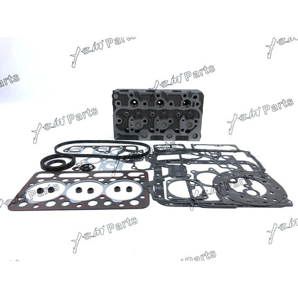 Complete Cylinder Head W Valves, Gasket Kit Set For Kubota D1402 Engine
