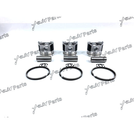 3Set Piston and Piston Ring For 3TNC80 3TNC80L Yanmar F200 F220 B32 B25 Tractor
