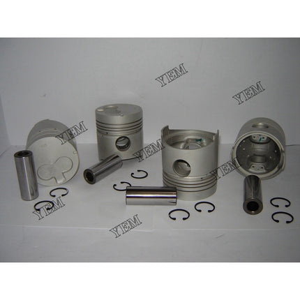 4 Sets STD Piston Set (Pin & Clip) with 4 Grooves Ring For Isuzu C240