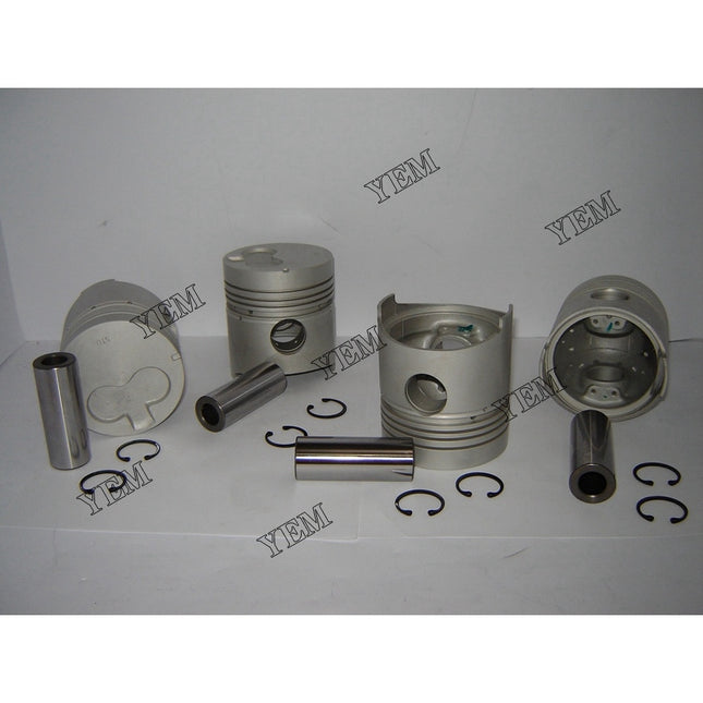 4 Sets STD Piston Set (Pin & Clip) with 4 Grooves Ring For Isuzu C240
