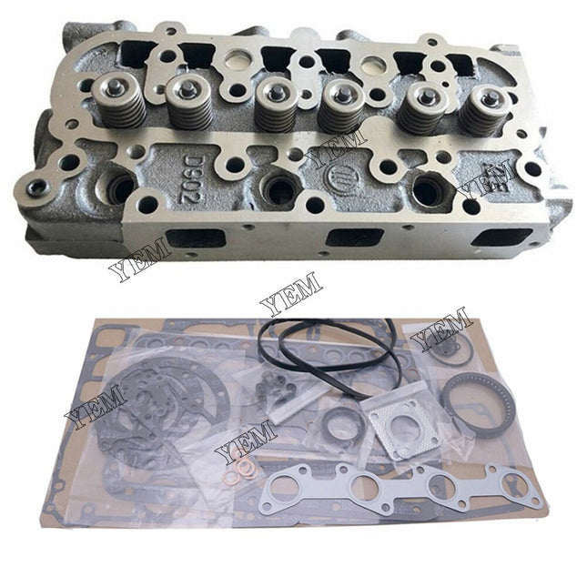 D902 Complete Cylinder Head with Valves + Full Gasket Kit for Kubota RTV900