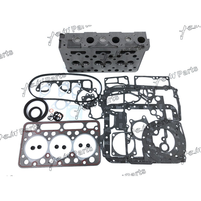 Complete Cylinder Head W Valves, Gasket Kit Set For Kubota D1402 Engine