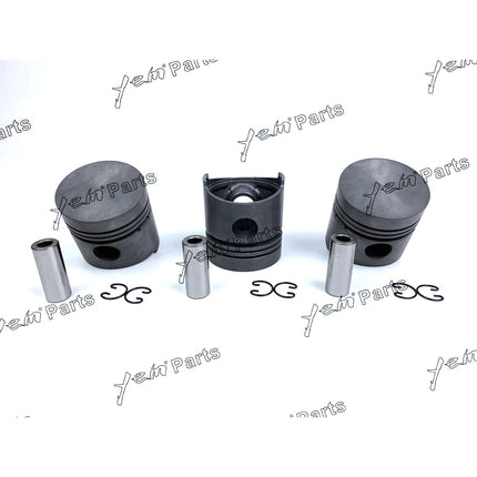 Piston Set STD 76mm For Kubota D1102 x3 PCS Engine Parts