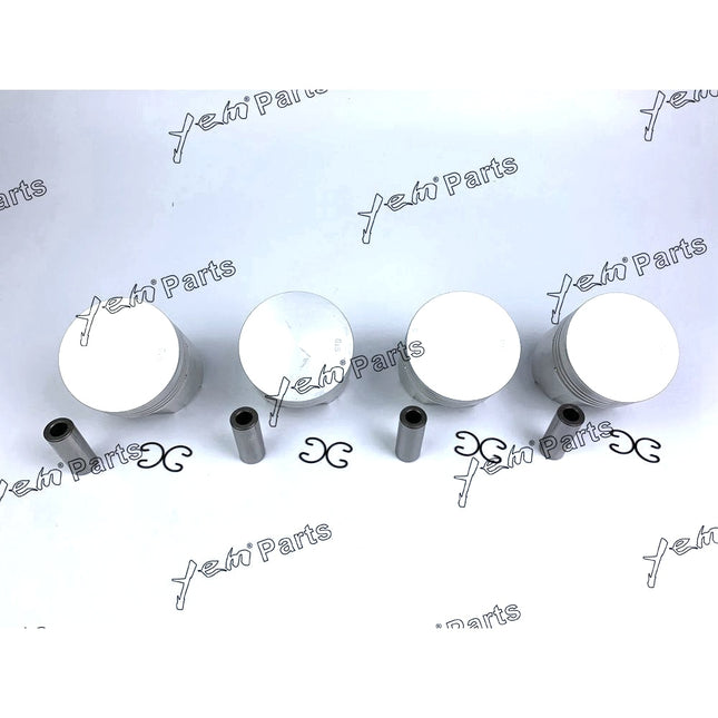 Pistons Set STD 85mm For Kubota V1902 x4 PCS Engine Parts