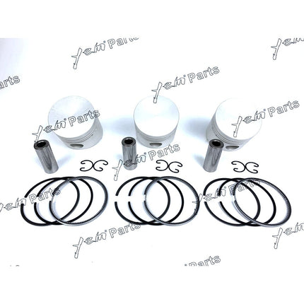 Piston + Ring Kit Set STD 68mm For Kubota D750 x3 PCS Engine Parts