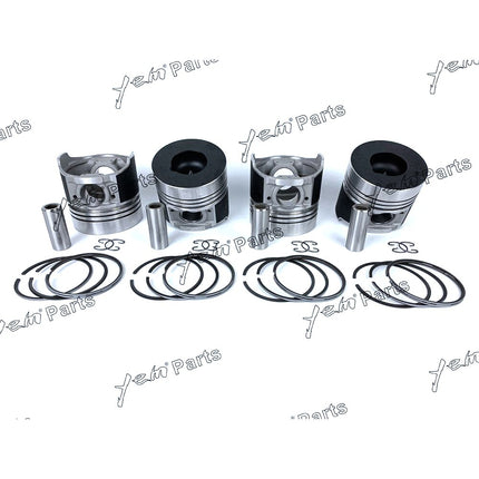 Piston + Ring Kit Set STD 109mm For Kubota V4300 (16132-21110) x4 PCS Engine Parts