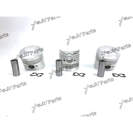 Piston Set STD 76mm For Kubota D1005 x3 PCS Engine Parts