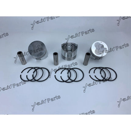 L3E Piston Kit w/ Ring Set For Mitsubishi Engine MX15 MM20 PelJob EB12.4 EB14