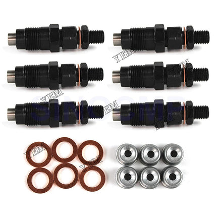 6PCS New Fuel Injectors For Nissan Patrol GU Y61 TD42 TD42T Aftermarket Parts