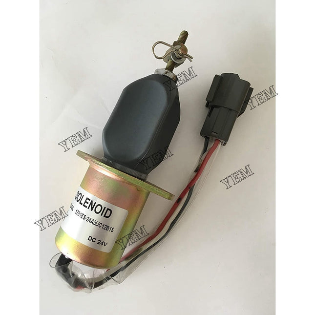 Yanmar Fuel Shutdown solenoid 1751ES-24A3UC12B1S 24 Vdc Fit For Excavator R60-5