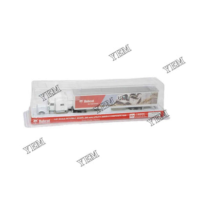 White Peterbilt Semi 1:87 Scale Model with Bobcat Mural Part # 7459294 For Bobcat Parts