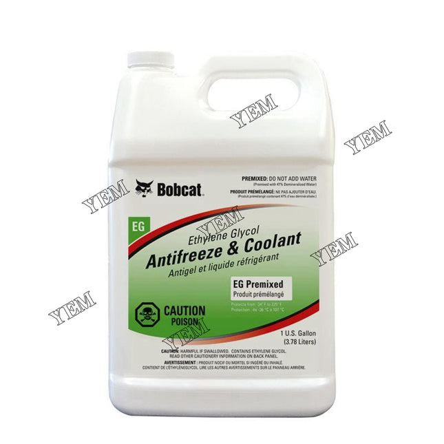 Antifreeze &amp; Coolant (EG) Premixed 1 Gallon Part # 6988096 For Bobcat Parts