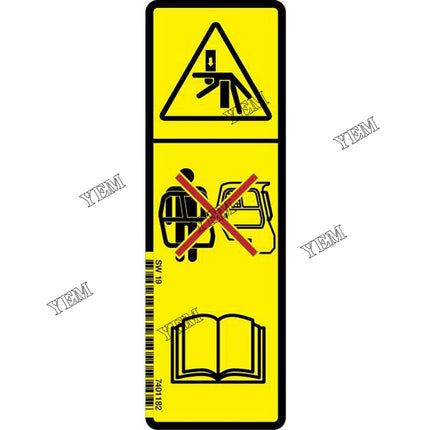 7401182 Danger Decal For Bobcat Loaders