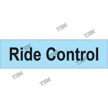 Ride Control Decal Part # 6690272 For Bobcat Parts