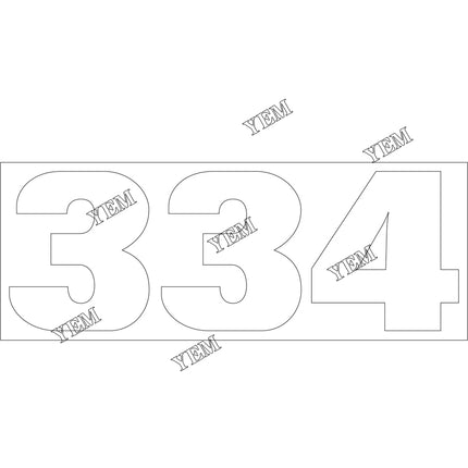 334 Excavator Decal Part # 6806164 For Bobcat Parts