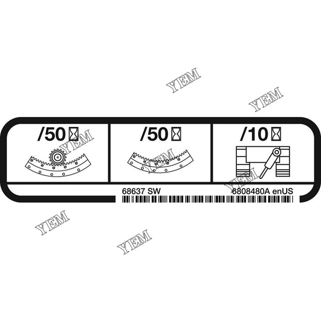 Remote Grease Decal Part # 6808480 For Bobcat Parts