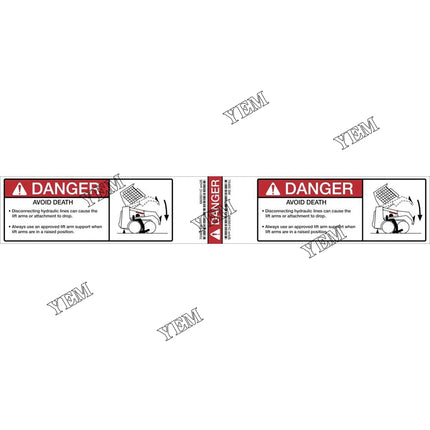 Danger Decal Part # 6809511 For Bobcat Parts