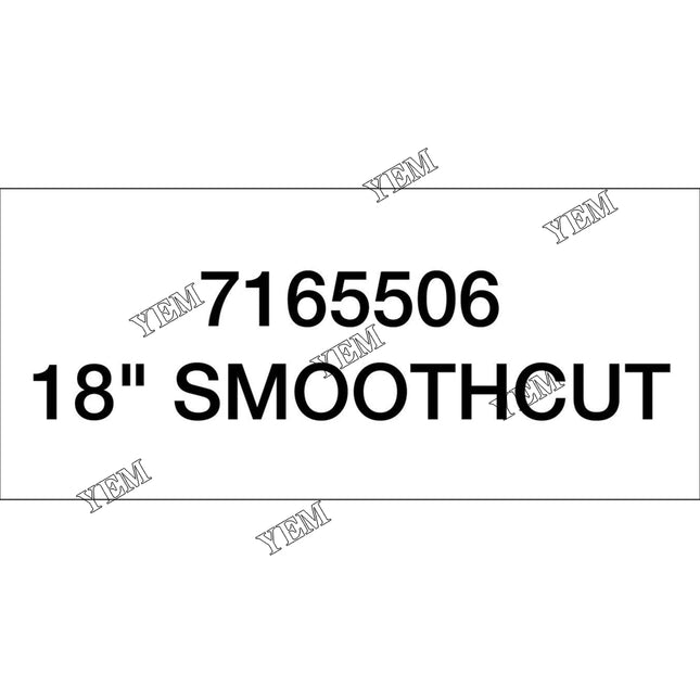 18 Inch Smoothcut Planer Drum Decal Part # 6905221 For Bobcat Parts