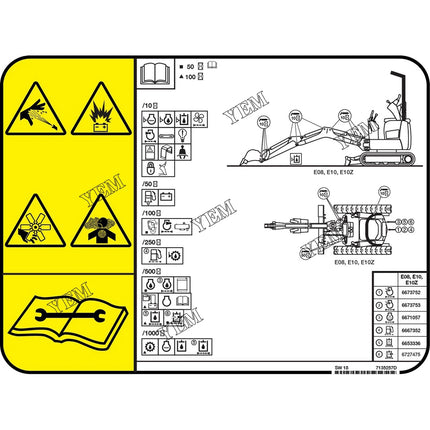 Service Decal Part # 7135257 For Bobcat Parts