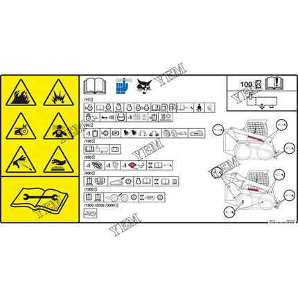 Service Decal Part # 7205727 For Bobcat Parts