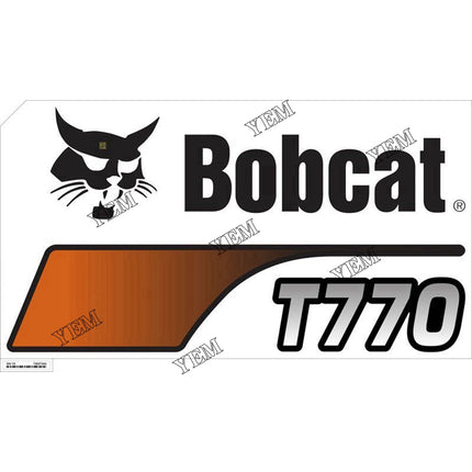 Right Bocbat T770 Decal Part # 7303734 For Bobcat Parts