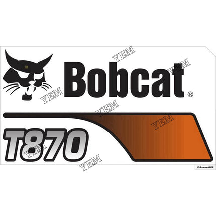7303764 Left T870 Upright Decal For Bobcat Track Loaders