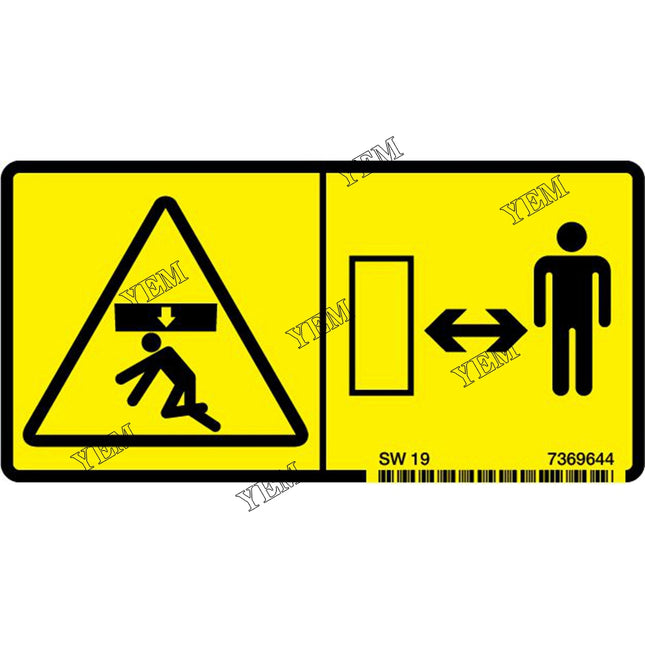 Stay Clear Decal Part # 7369644 For Bobcat Parts