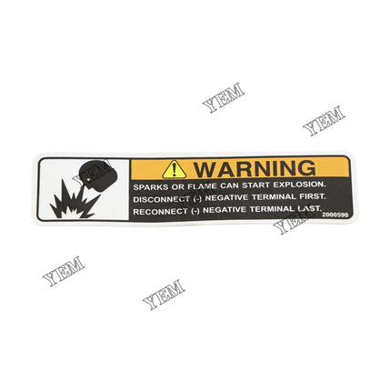 2000590 Battery Decal For Bobcat Zero-Turn Mowers