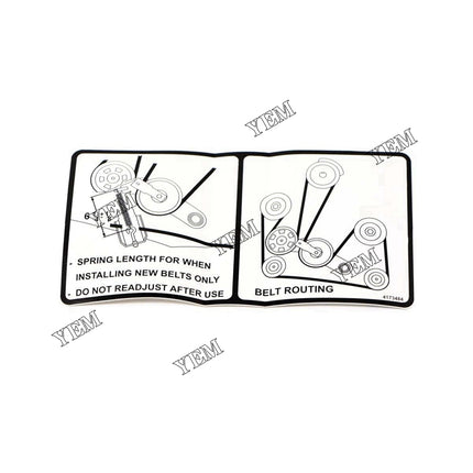 Decal Belt Route Spring Length Part # 4173484 For Bobcat Parts