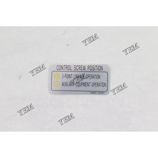 Control Screw Position Decal Part # 7385614 For Bobcat Parts