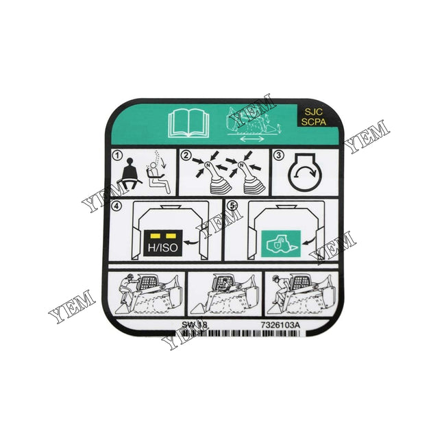 7326103 Operation Decal For Bobcat Loaders