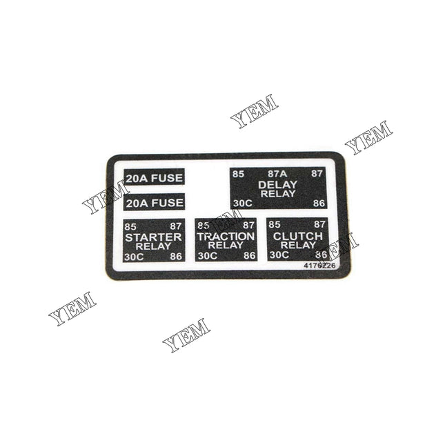 4176226 Relay Decal For Bobcat ZT Zero-Turn Ride-On Mowers