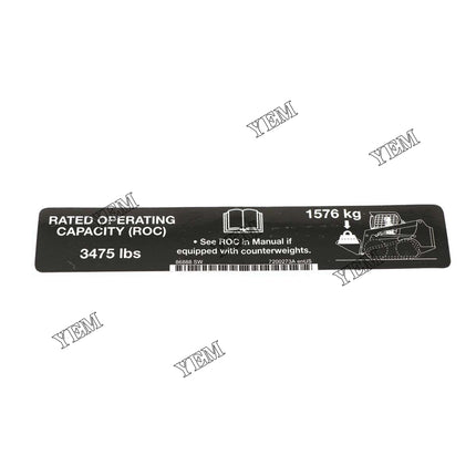 Decal, Roc Part # 7200273 For Bobcat Parts