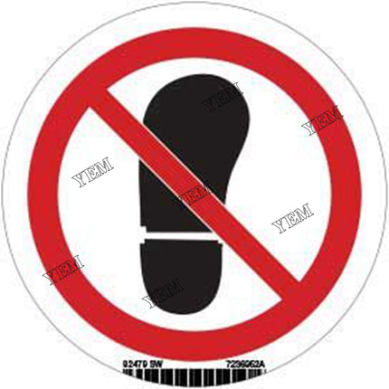 7236952 Not A Step Decal For Bobcat Attachments and Compact Wheel Loaders