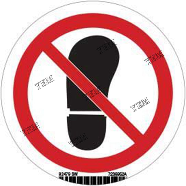 7236952 Not A Step Decal For Bobcat Attachments and Compact Wheel Loaders
