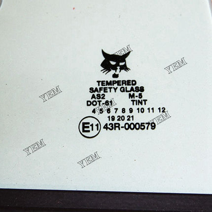 Sliding Glass w/ Channel, Left Hand Part # 7266740 For Bobcat Parts