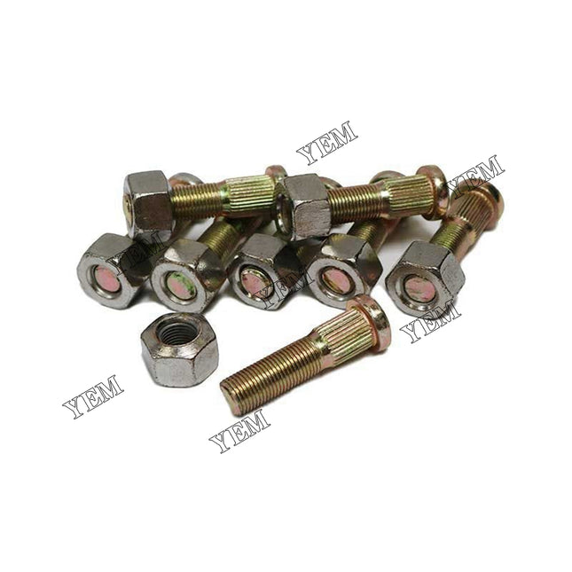 Wheel Spacer Studs and Nuts, 9/16 (SET OF 8) Part # 7325076 For Bobcat Parts
