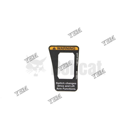 Switch Decal Part # 7168114 For Bobcat Parts