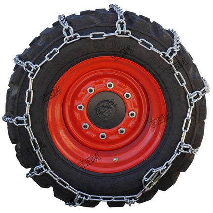 Wide Base Heavy Duty Tire Chains, 4 Link Spacing Part # 6901561 For Bobcat Parts