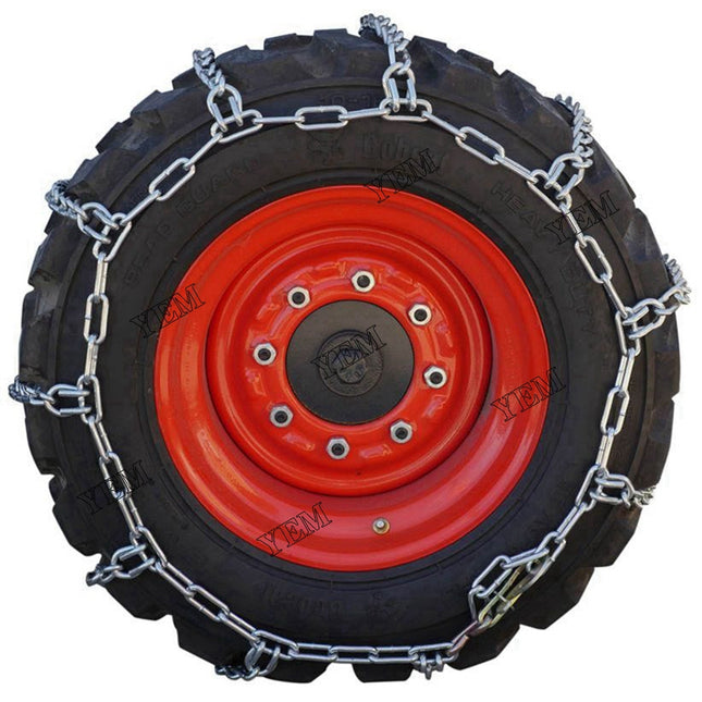 Wide Base Heavy Duty Tire Chains, 4 Link Spacing Part # 6901561 For Bobcat Parts