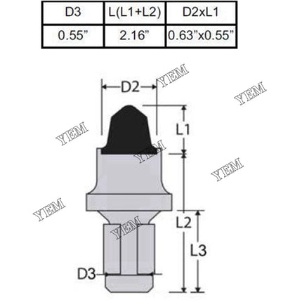 Surface Planer Carbide Teeth Part # 6906904SD For Bobcat Parts