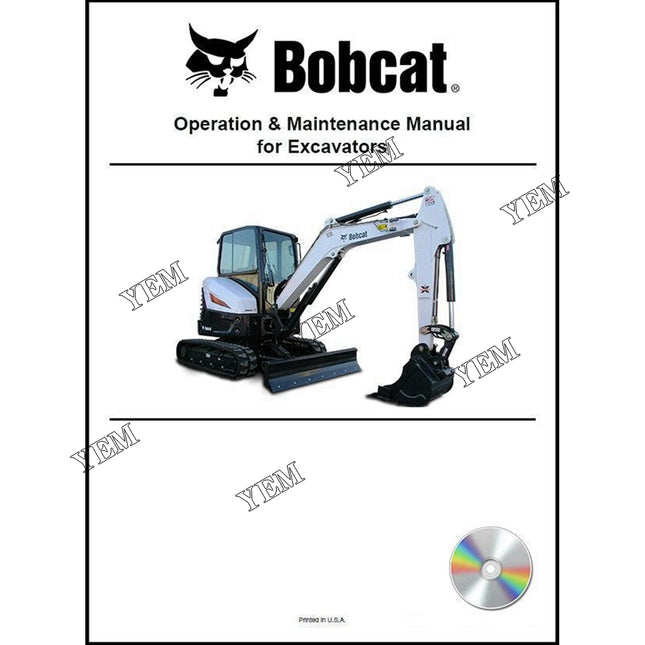 323 Excavator Operation and Maintenance Manual on CD Part # 6986957CD For Bobcat Parts