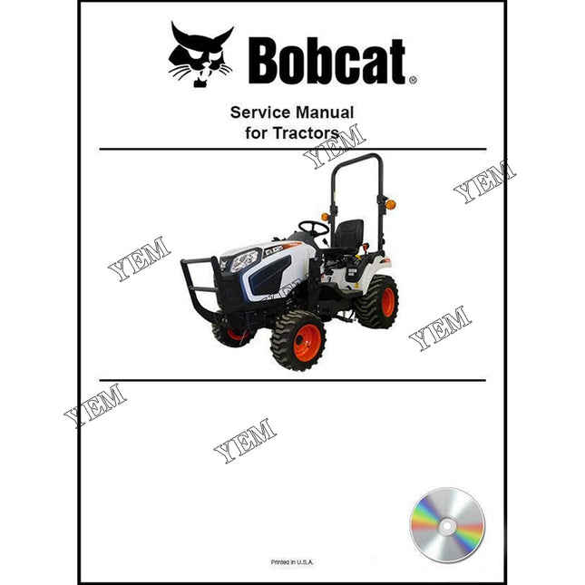 1021 1025 Tractor Service Manual on CD Part # 7371512ENUSCD For Bobcat Parts