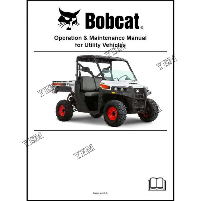 3200 Utility Vehicle Operation and Maintenance Manual Part # 6989597 For Bobcat Parts